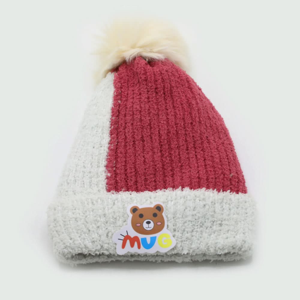 Kids Woollen Cap - Dark Pink, Boys Caps & Hats, Chase Value, Chase Value