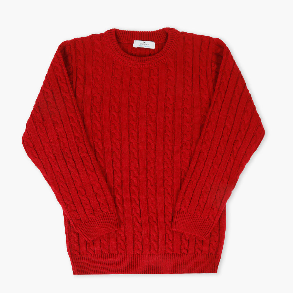 Eminent Boys Crew Neck Sweater - Red, Boys Sweaters, Eminent, Chase Value