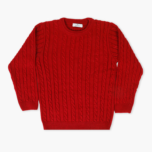 Eminent Boys Crew Neck Sweater - Red, Boys Sweaters, Eminent, Chase Value