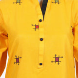 Girls Teens Embroidered Stitched 2Pcs Shalwar Suit - Mustard, Women Shalwar Suits, Chase Value, Chase Value