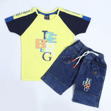 Boys Half Sleeves Suit - Lemon, Boys Sets & Suits, Chase Value, Chase Value