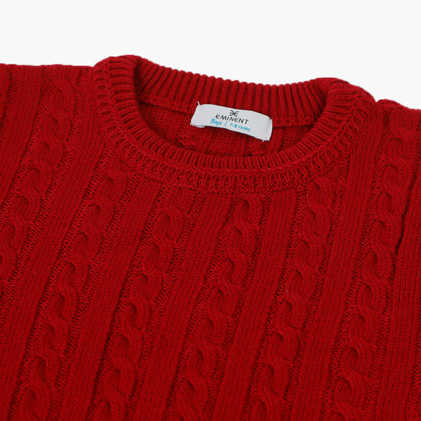 Eminent Boys Crew Neck Sweater - Red, Boys Sweaters, Eminent, Chase Value