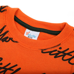 Boys Full Sleeves SweatShirt - Orange