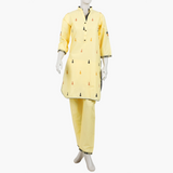 Girls Teens Embroidered Stitched 2Pcs Shalwar Suit - Yellow, Women Shalwar Suits, Chase Value, Chase Value