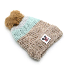 Kids Woollen Cap - Light Brown