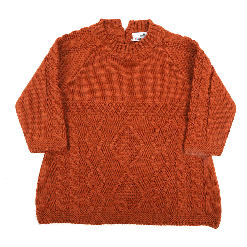 Eminent Newborn Girls Sweater - Rust