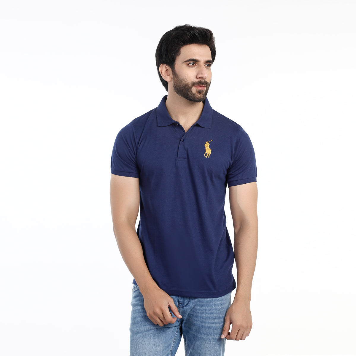 Valuable Men's Half Sleeves Polo T-Shirt - Navy Blue, Men's T-Shirts & Polos, Chase Value, Chase Value