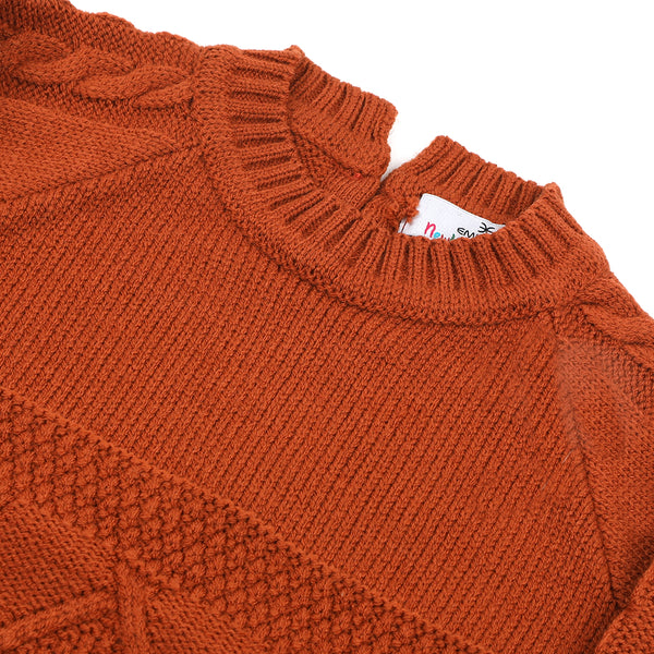 Eminent Newborn Girls Sweater - Rust