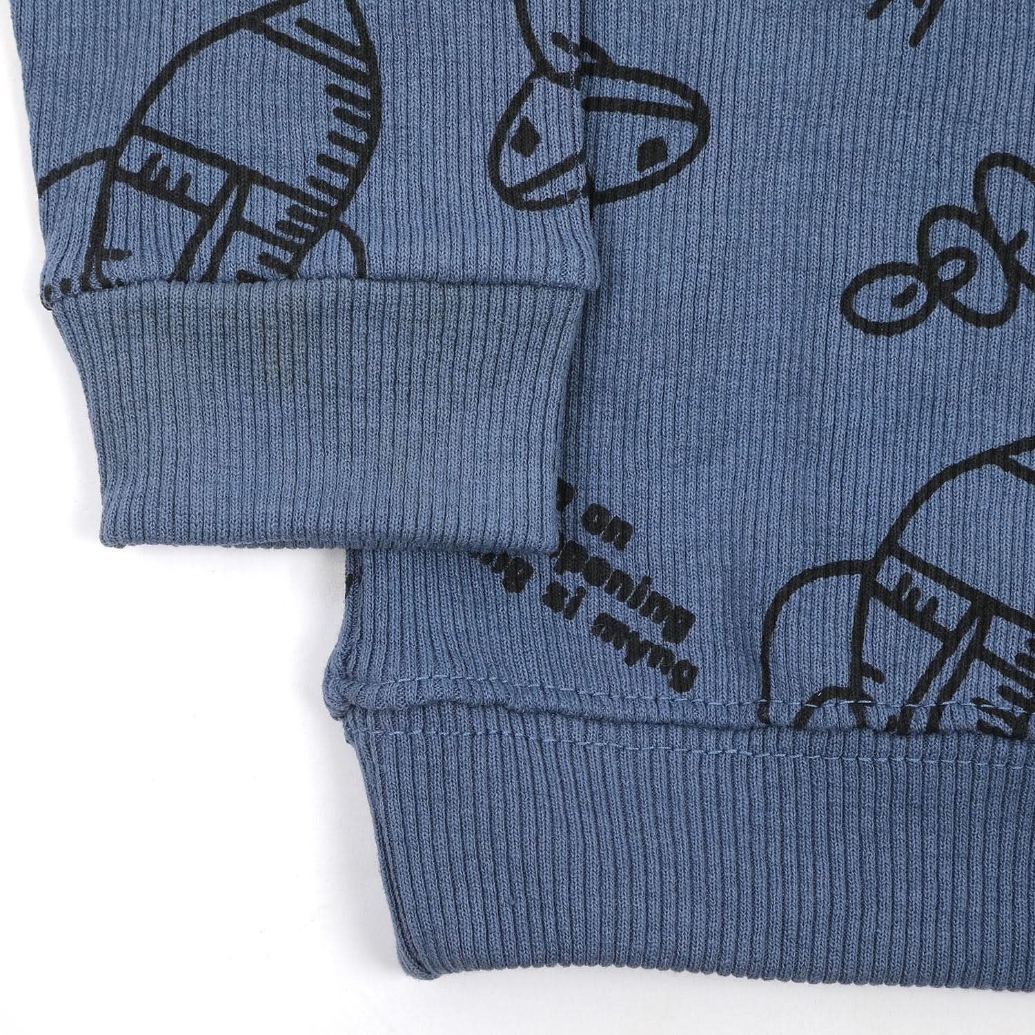 Boys Full Sleeves Sweat Shirt - Steel Blue, Boys Hoodies & Sweat Shirts, Chase Value, Chase Value