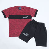 Boys Half Sleeves Suit - Maroon, Boys Sets & Suits, Chase Value, Chase Value