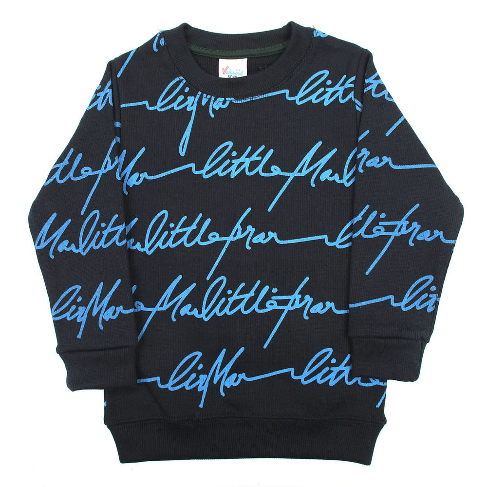 Boys Full Sleeves Sweat Shirt - Black, Boys Hoodies & Sweat Shirts, Chase Value, Chase Value
