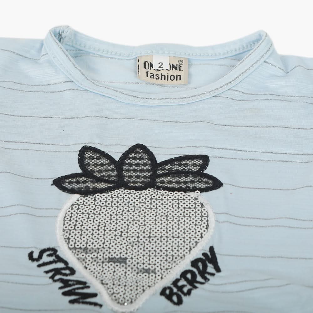 Newborn Girls Half Sleeves Suit - Light Blue, Newborn Girls Sets & Suits, Chase Value, Chase Value