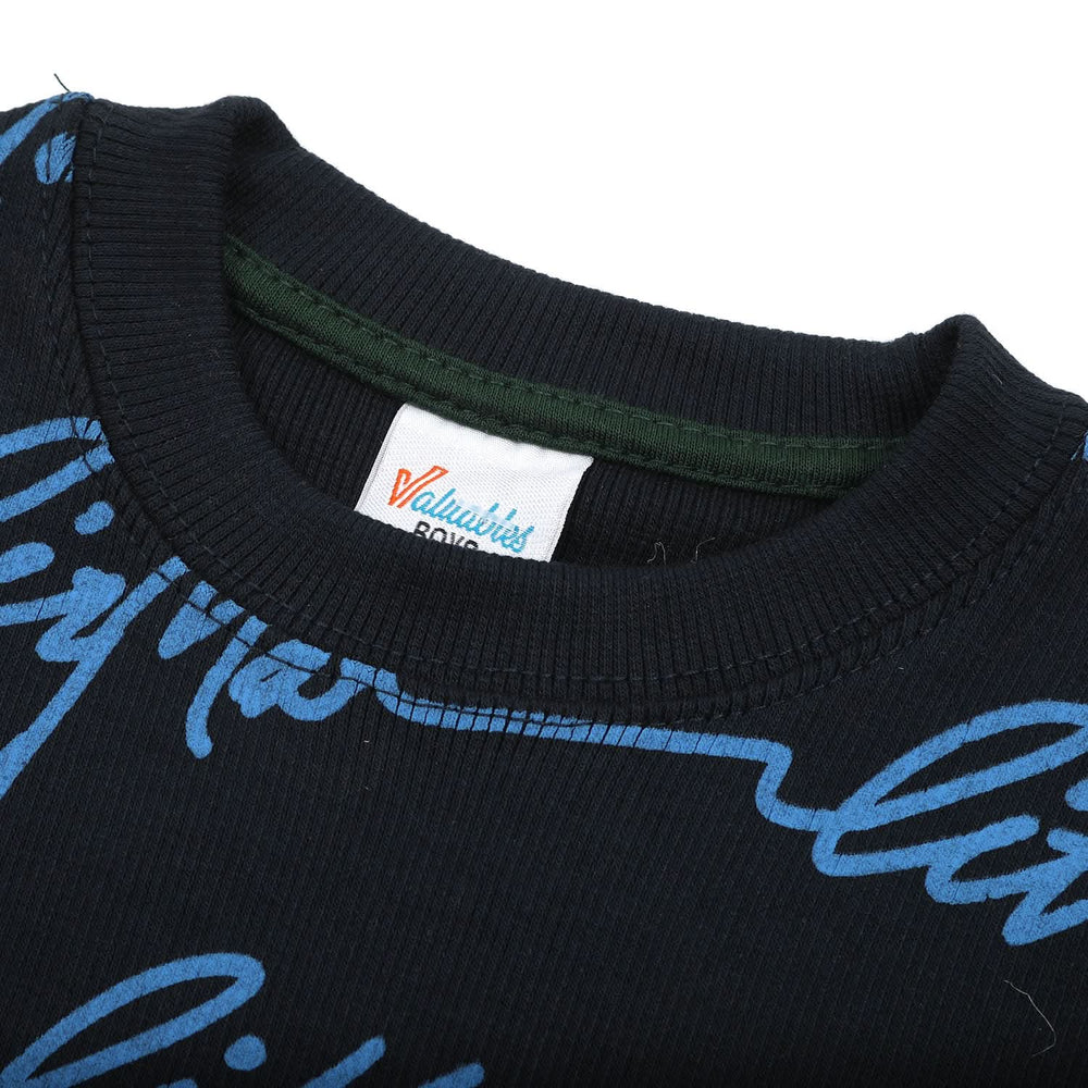 Boys Full Sleeves Sweat Shirt - Black, Boys Hoodies & Sweat Shirts, Chase Value, Chase Value