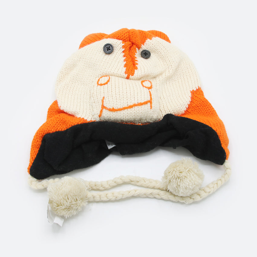 Kids Woollen Cap - Orange