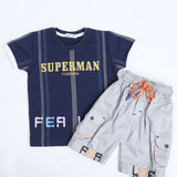 Boys Half Sleeves Suit - Navy Blue, Boys Sets & Suits, Chase Value, Chase Value