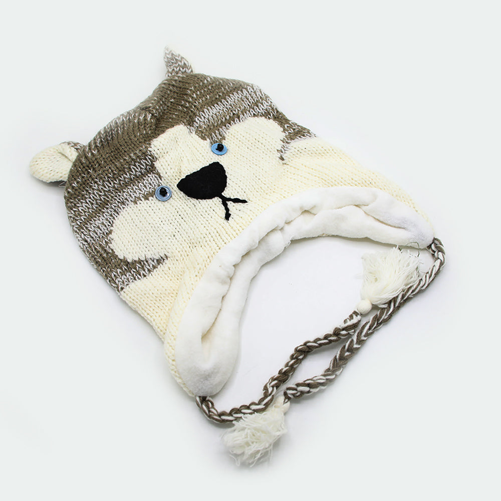 Kids Woollen Cap - Grey, Girls Caps & Hats, Chase Value, Chase Value