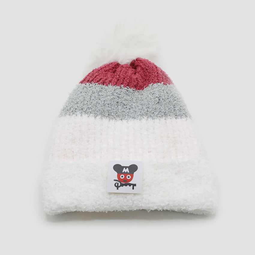 Kids Woollen Cap - White