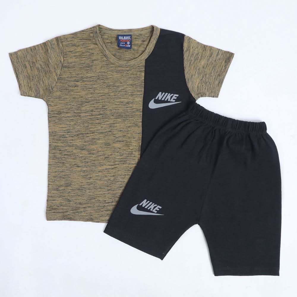 Boys Half Sleeves Suit - Brown, Boys Sets & Suits, Chase Value, Chase Value