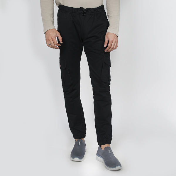 Men's Cotton Cargo Pant - Black