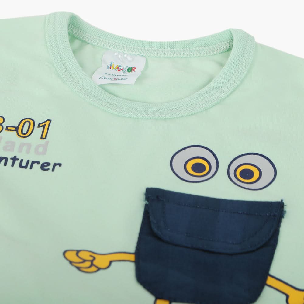 Newborn Boys Half Sleeves Suit - Cyan, Newborn Boys Sets & Suits, Chase Value, Chase Value