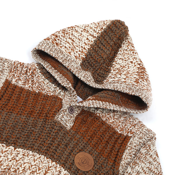 Eminent Boys Full Sleeve Sweater - Mud Brown