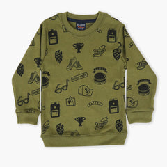 Boys Sweatshirt - Olive Green, Boys Hoodies & Sweat Shirts, Chase Value, Chase Value