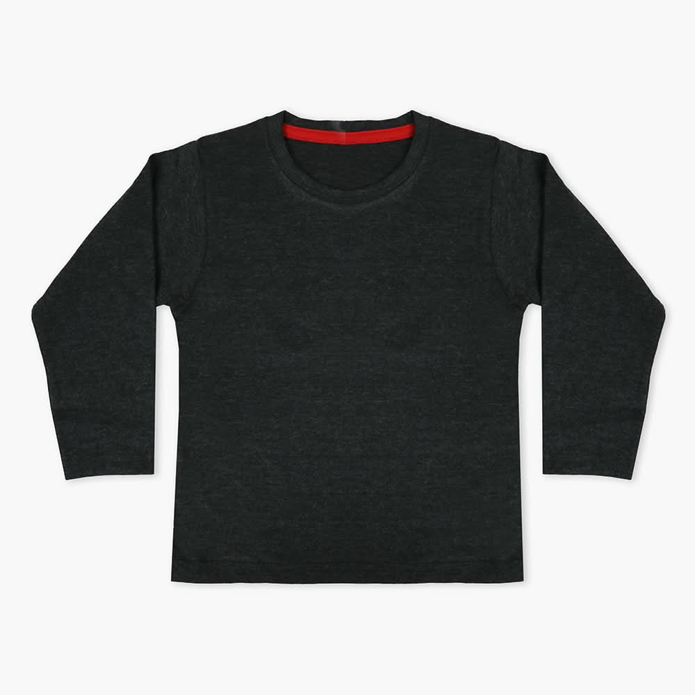 Boys Full Sleeves T-Shirt - Dark Grey, Boys T-Shirts, Chase Value, Chase Value