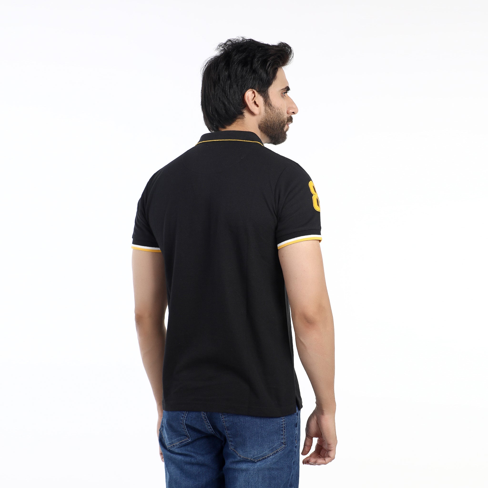 Men's Half Sleeves Polo T-Shirt - Black, Men's T-Shirts & Polos, Chase Value, Chase Value