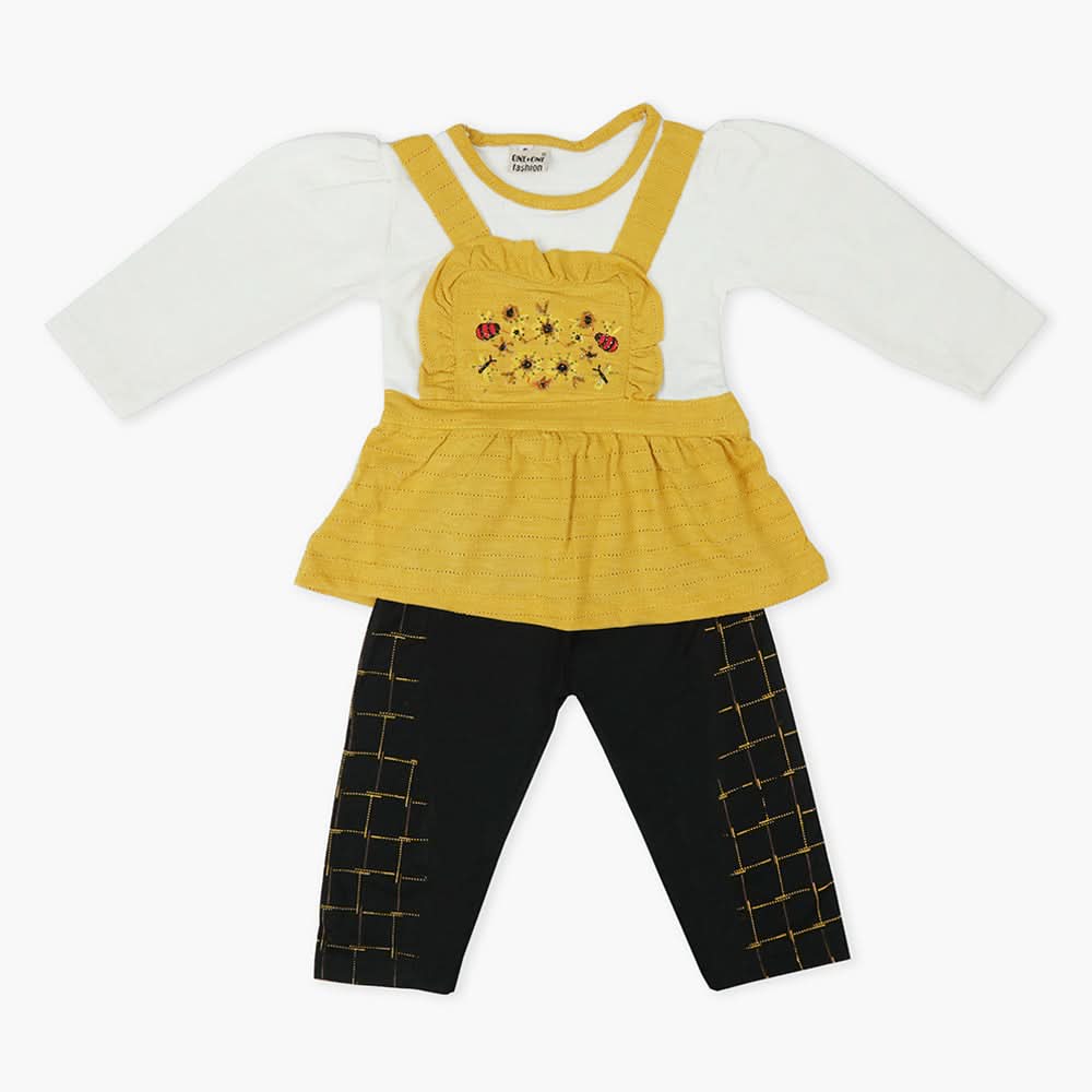 Girls Tights Suit - Mustard, Girls Suits, Chase Value, Chase Value
