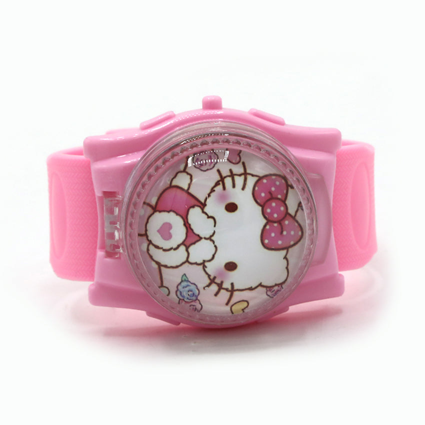 Children Digital Spinner And Music Watch - Pink