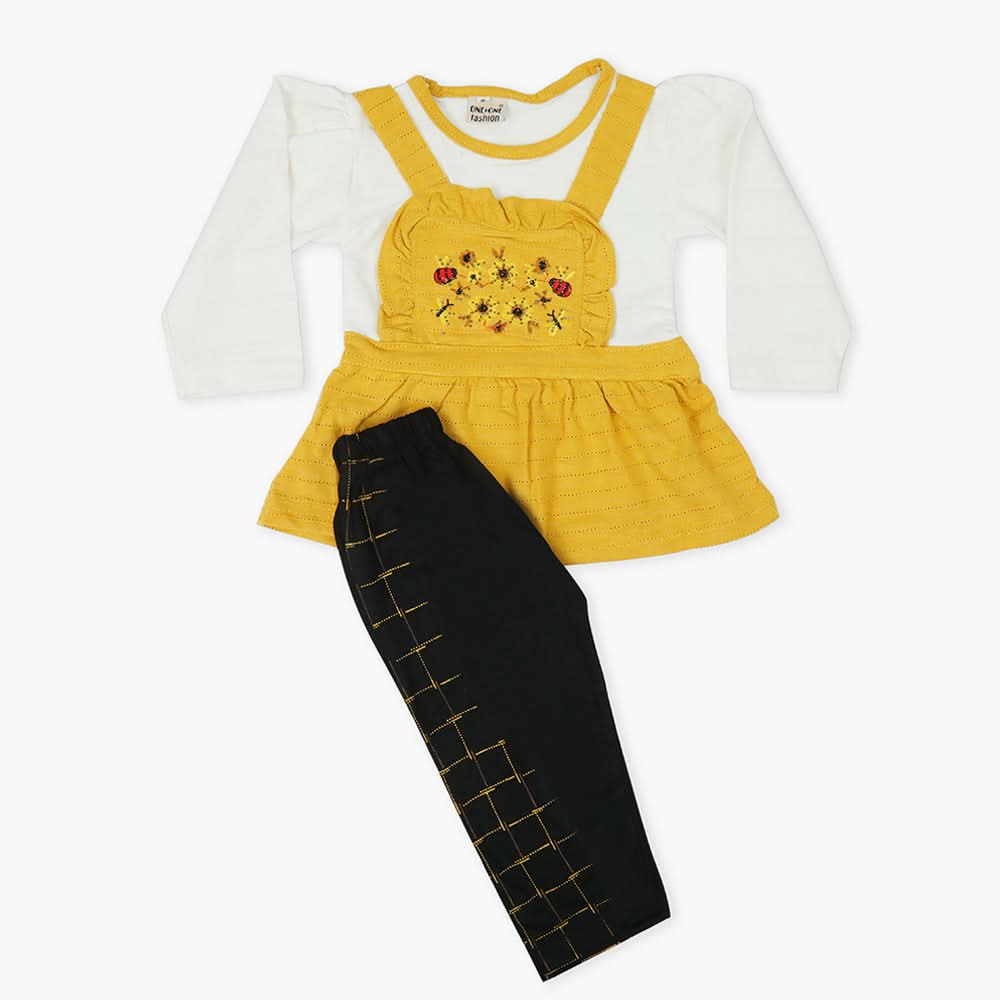Girls Tights Suit - Mustard, Girls Suits, Chase Value, Chase Value