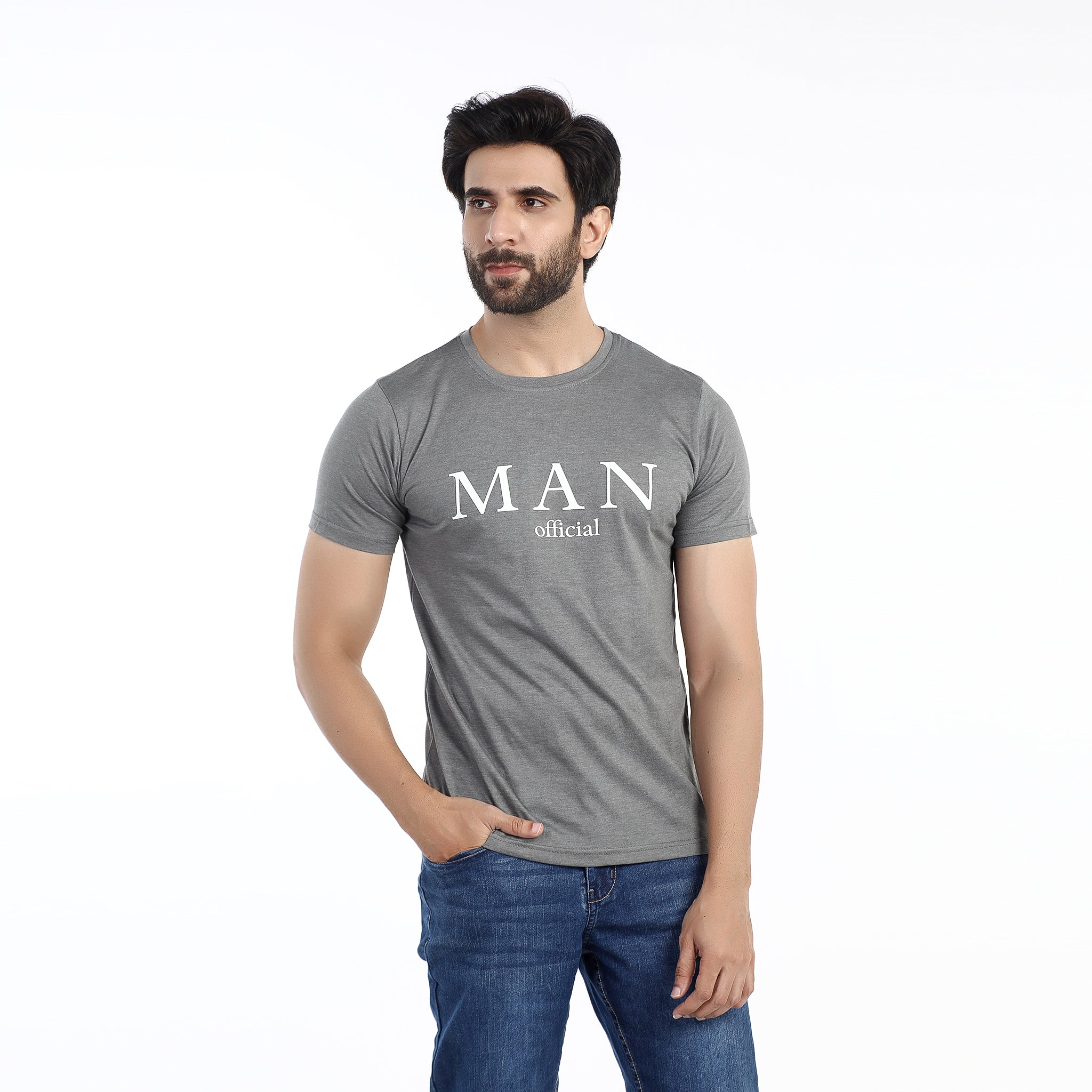 Valuable Men's Half Sleeves T-Shirt -Light Grey, Men's T-Shirts & Polos, Chase Value, Chase Value
