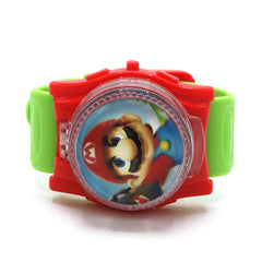 Children Digital Spinner And Music Watch - Green