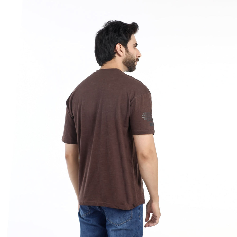 Eminent Men's Half Sleeves T-Shirt - Brown, Men's T-Shirts & Polos, Eminent, Chase Value