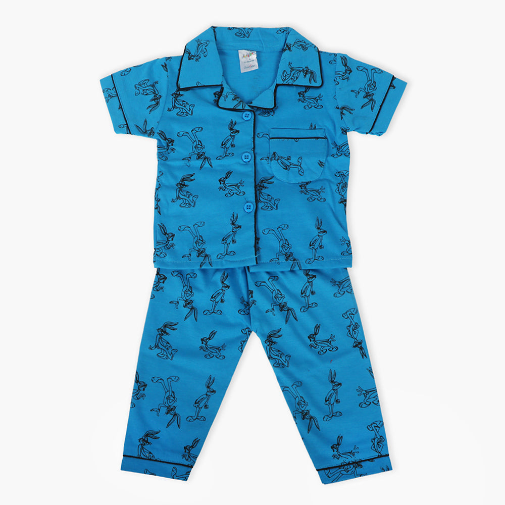 Newborn Girls Night Suit - Blue, Newborn Girls Sets & Suits, Chase Value, Chase Value