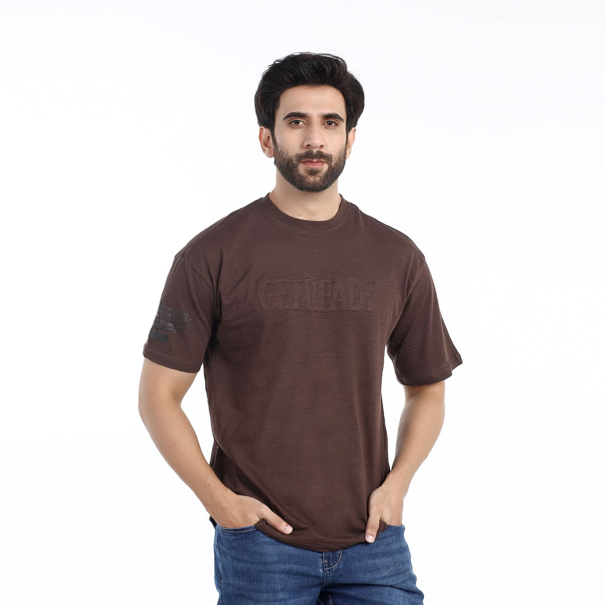 Eminent Men's Half Sleeves T-Shirt - Brown, Men's T-Shirts & Polos, Eminent, Chase Value
