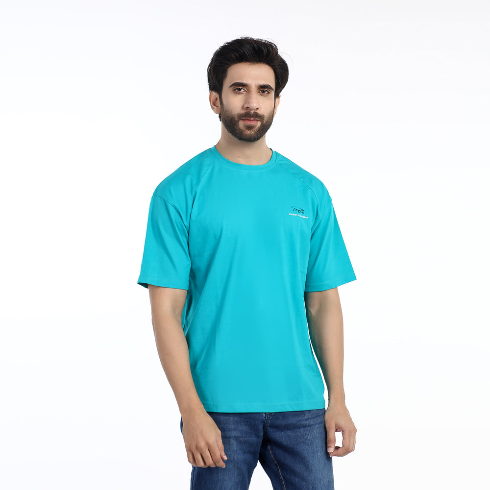 Eminent Men's Half Sleeves  Printed T-Shirt - Turquoise, Men's T-Shirts & Polos, Eminent, Chase Value