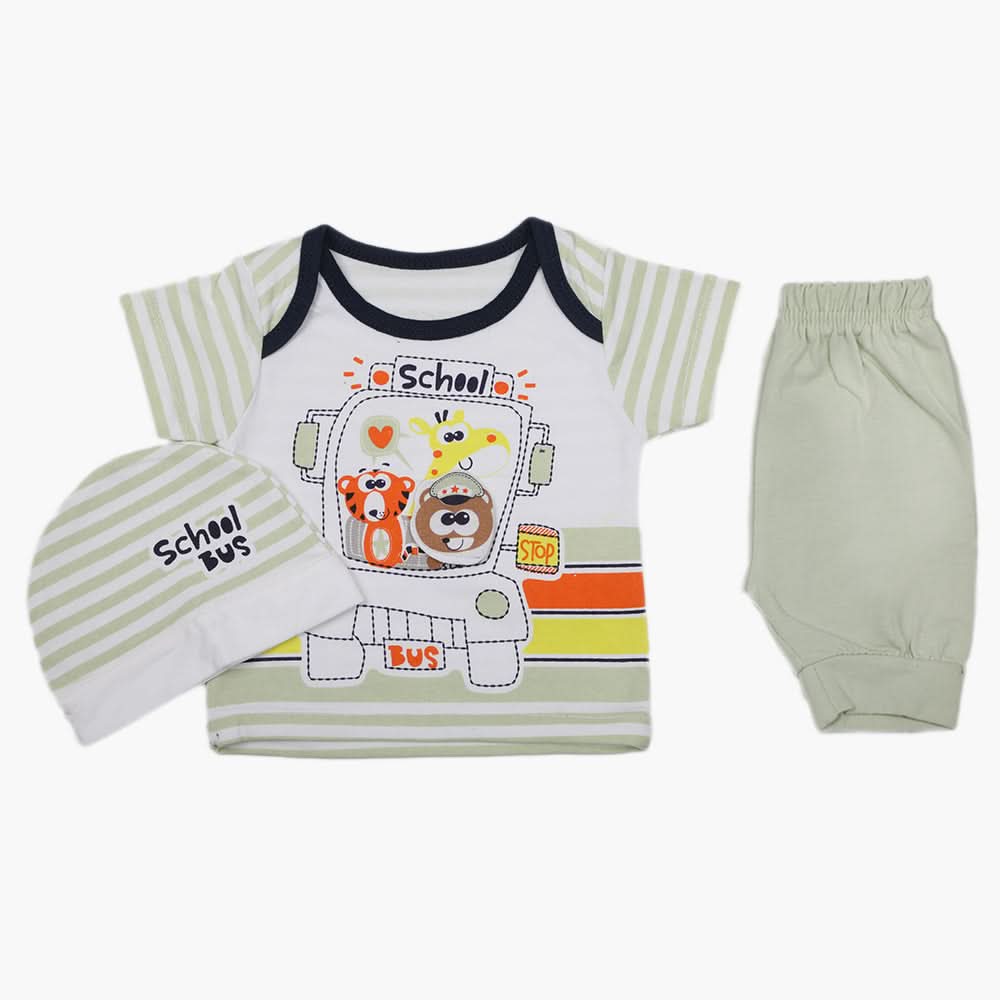 Newborn Boys Gift Set 05 Pcs  - Green, Newborn Gift Set, Chase Value, Chase Value