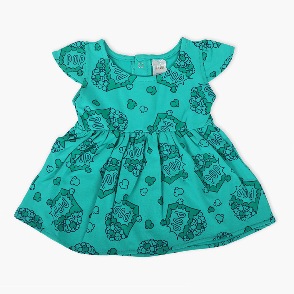 Newborn Girls Frock - Green, Newborn Girls Frocks, Chase Value, Chase Value