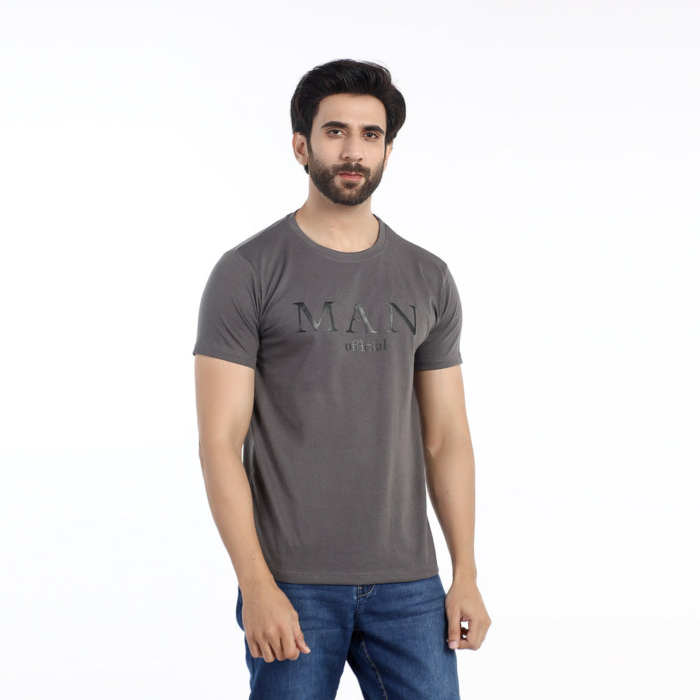 Valuable Men's Half Sleeves T-Shirt -Charcoal, Men's T-Shirts & Polos, Chase Value, Chase Value
