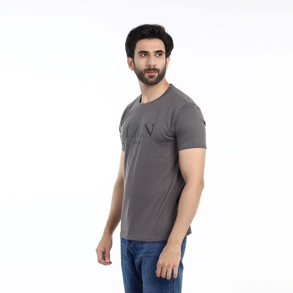 Valuable Men's Half Sleeves T-Shirt -Charcoal, Men's T-Shirts & Polos, Chase Value, Chase Value