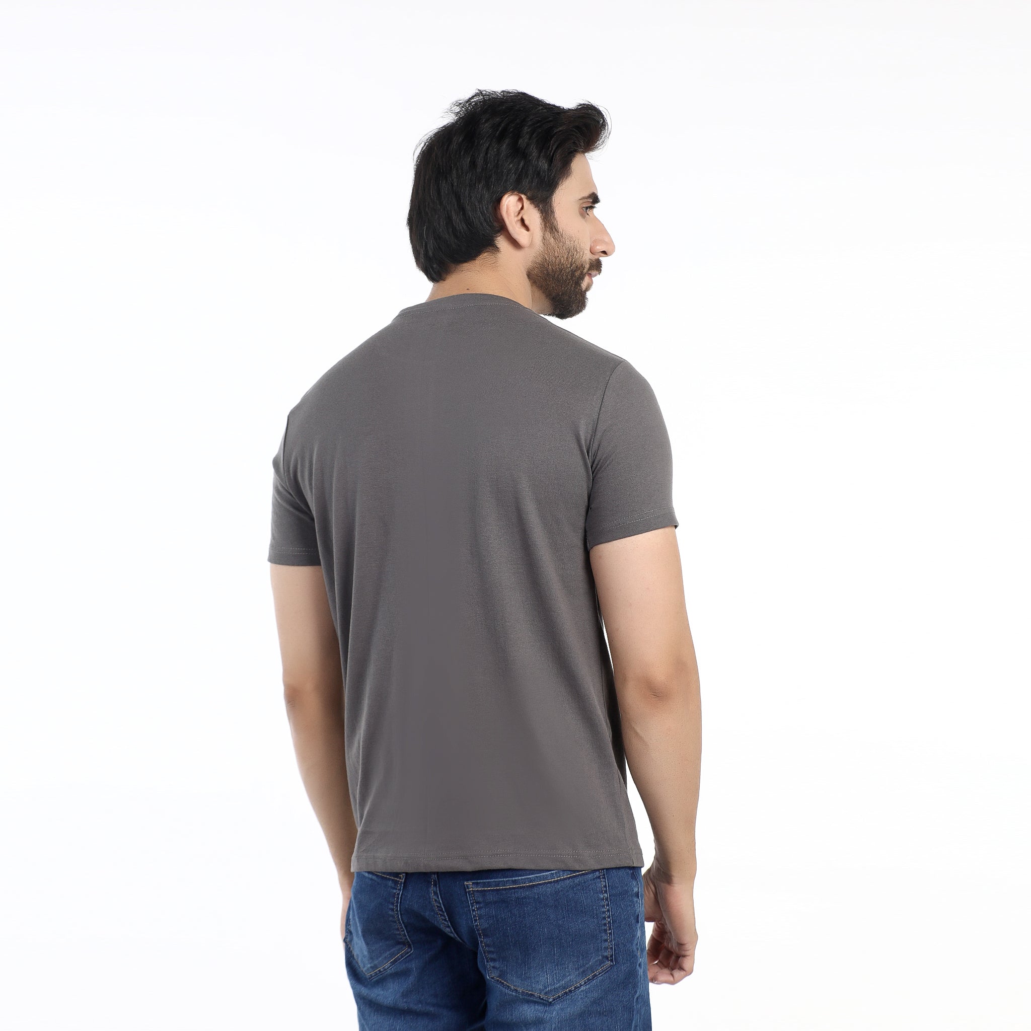Valuable Men's Half Sleeves T-Shirt -Charcoal, Men's T-Shirts & Polos, Chase Value, Chase Value