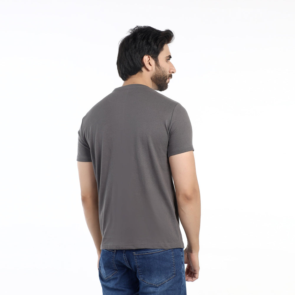 Valuable Men's Half Sleeves T-Shirt -Charcoal, Men's T-Shirts & Polos, Chase Value, Chase Value