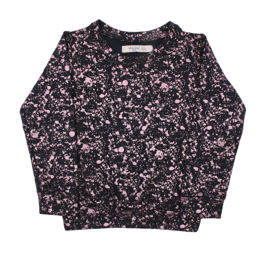 Girls Full Sleeves Sweat Shirt - Purple