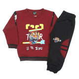 Boys Full Sleeves 3pcs Suit - Maroon, Boys Sets & Suits, Chase Value, Chase Value
