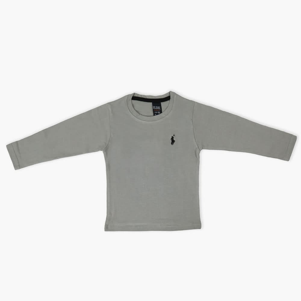 Boys Full Sleeves T-Shirt - Light Grey, Boys T-Shirts, Chase Value, Chase Value