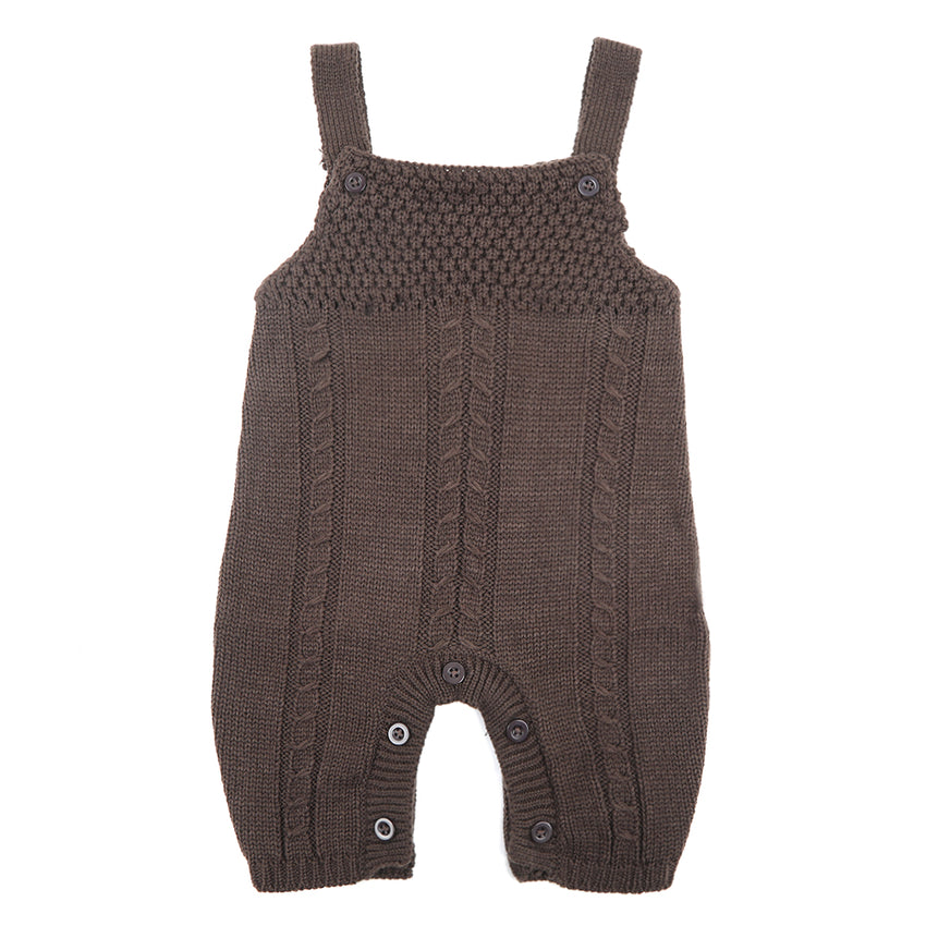 Newborn Girls Romper - Coffee