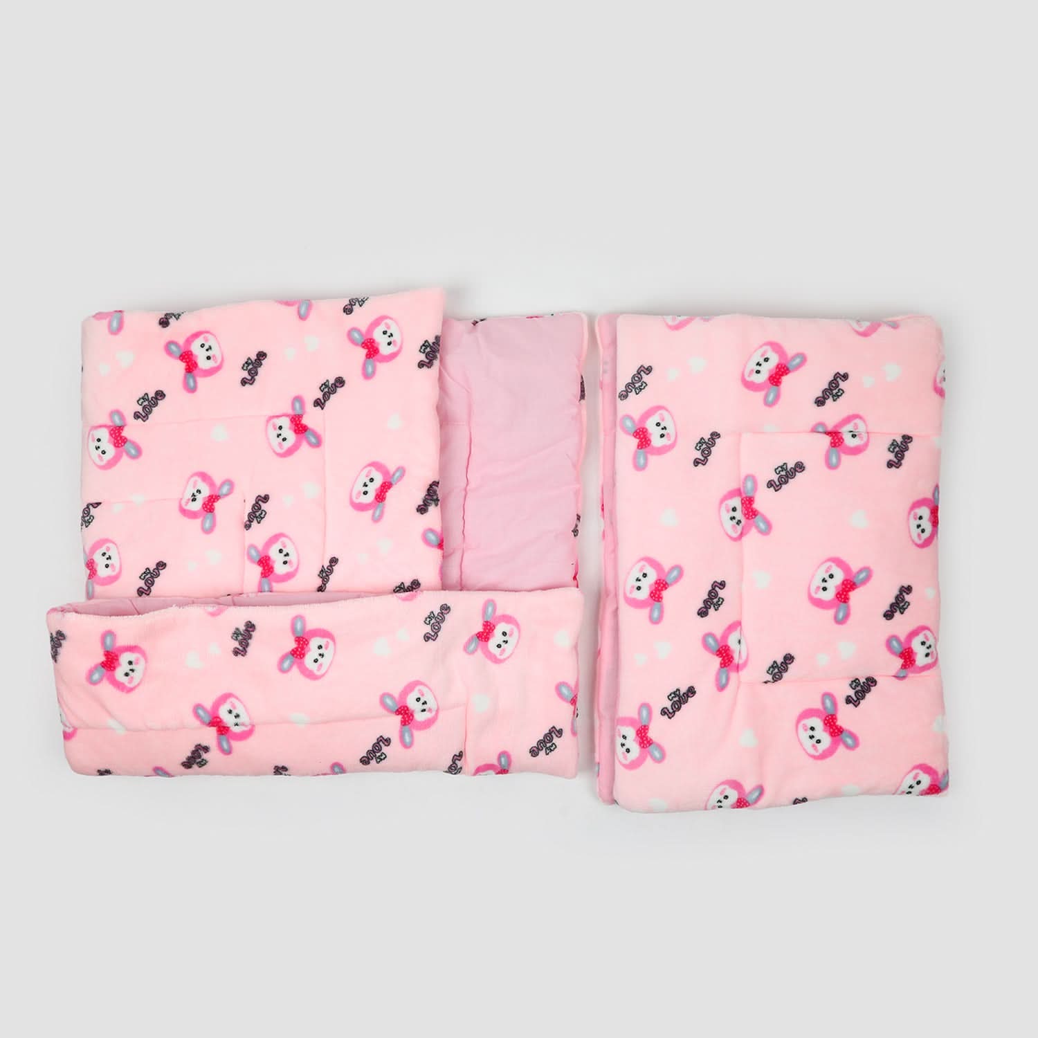 Baby Carry Nest Fancy 7pcs Set - Pink, Newborn Gift Set, Chase Value, Chase Value