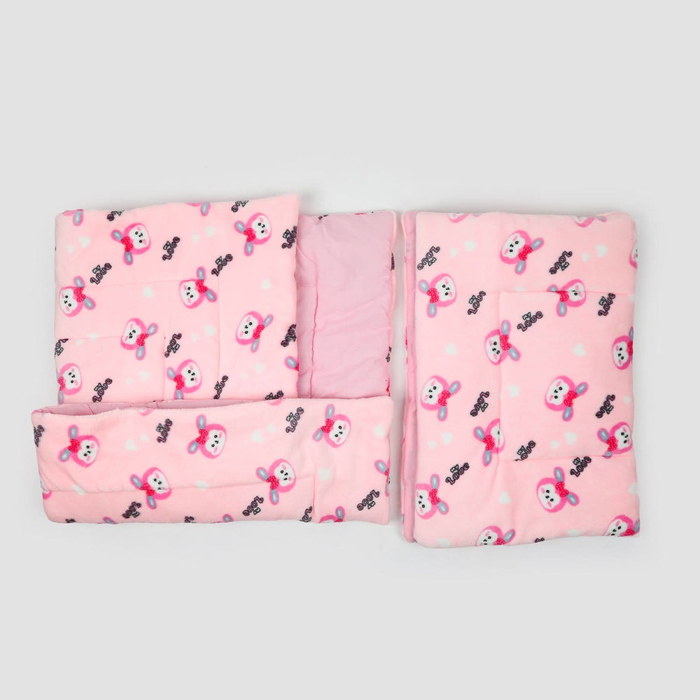 Baby Carry Nest Fancy 7pcs Set - Pink, Newborn Gift Set, Chase Value, Chase Value