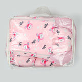 Baby Carry Nest Fancy 7pcs Set - Pink, Newborn Gift Set, Chase Value, Chase Value